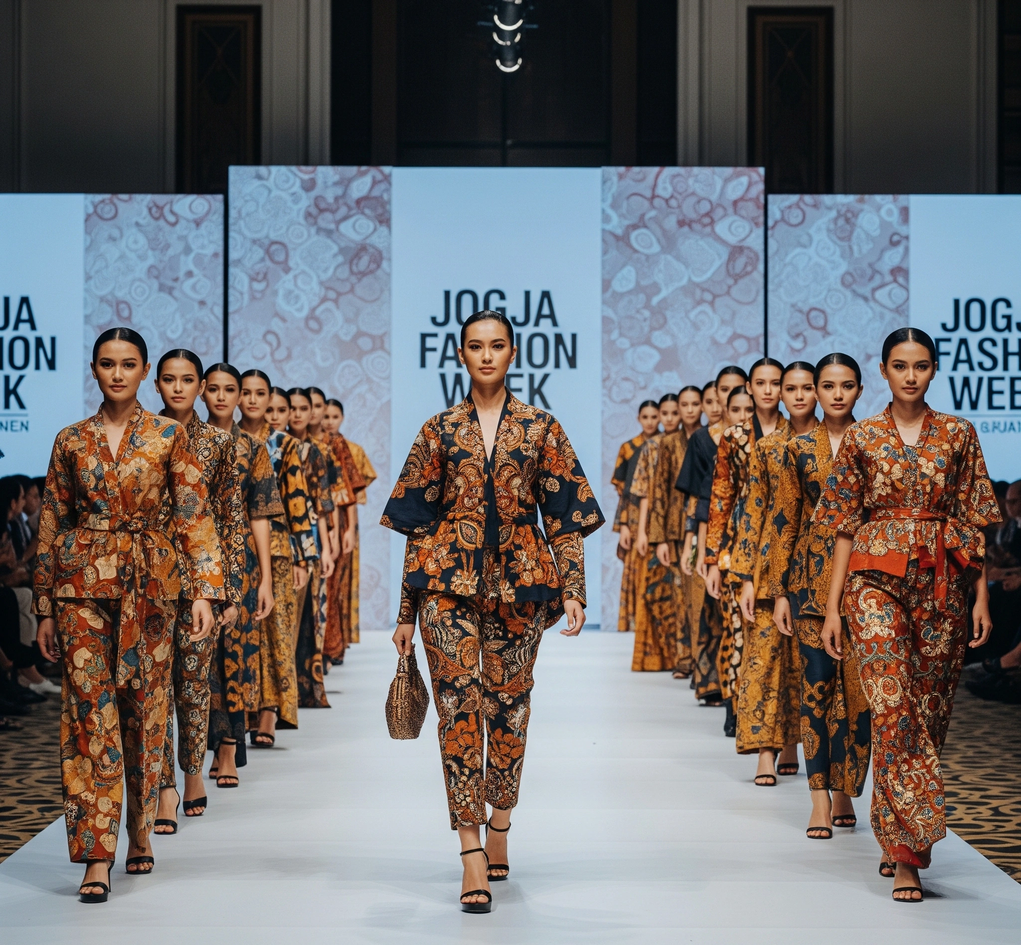 Perpaduan fashion modern dan tradisional batik di Jogja Fashion Week