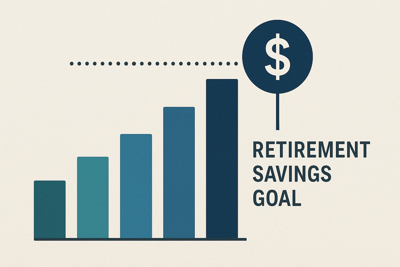 A chart showing a clear retirement savings goal, a key part of financial planning for retirement.