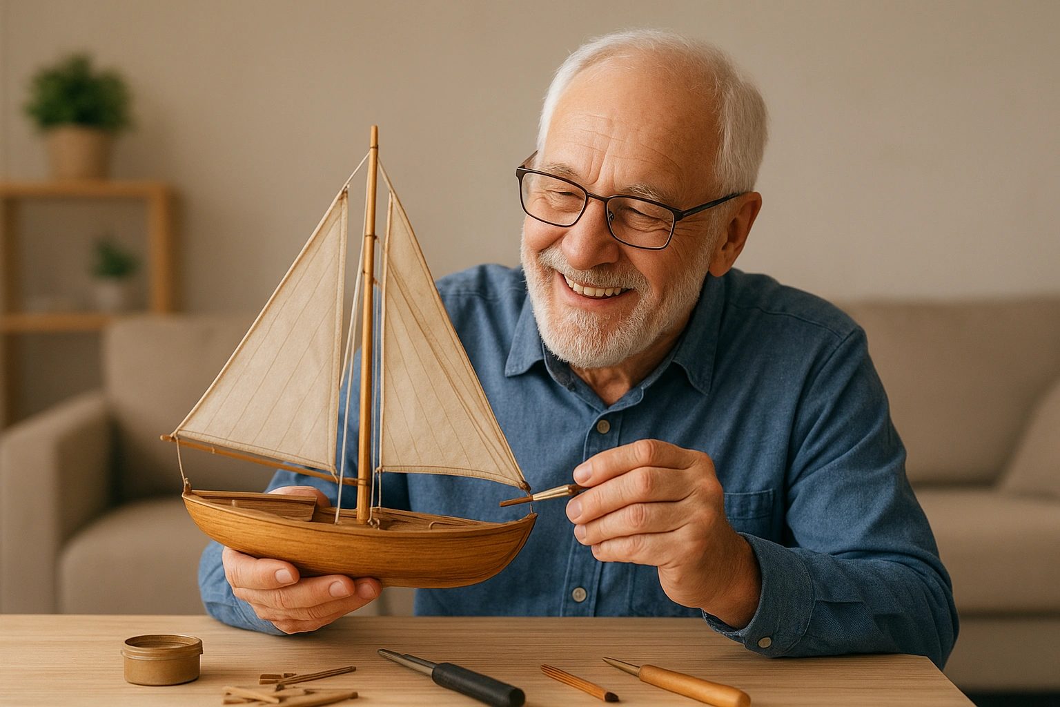 A happy retiree enjoying a hobby, the result of a secure retirement finance plan.
